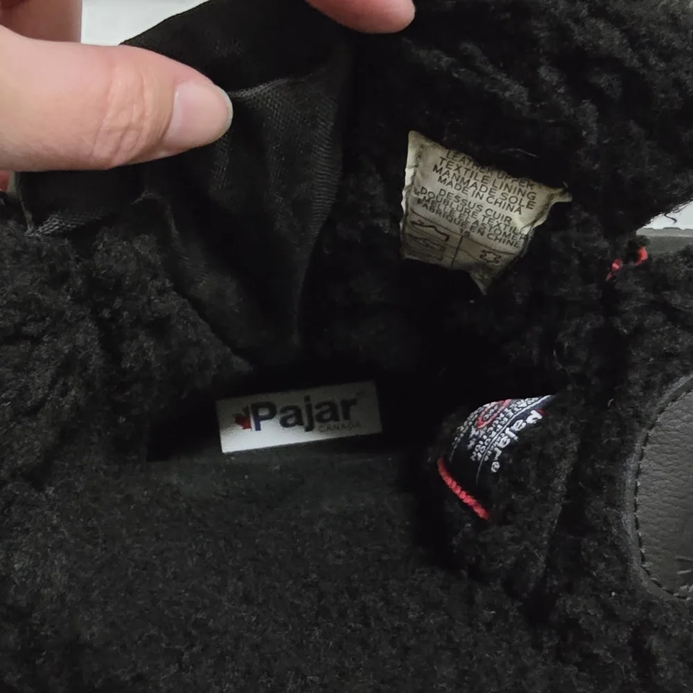 Pajar Black Winter Boots with Red Accents 8.5